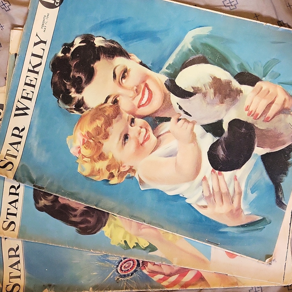 Vintage Star Weekly Magazine Cover Art